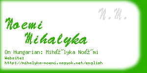 noemi mihalyka business card